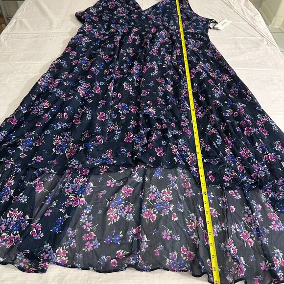 NWT Calvin Klein Womens Sleeveless Maxi Dress Purple Floral Size 22W MSRP $129 - Picture 9 of 11